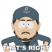 Thats Right Sticker by South Park