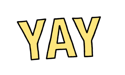 Hooray Yes Sticker by Gwyneth Draws