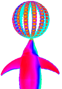Dolphin Sticker by badblueprints