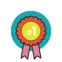 Number One Illustration Sticker by Waanders.studio