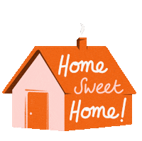 jenleembruggen illustration home house home sweet home Sticker