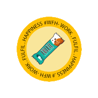 FULFIL happy work energy chocolate Sticker