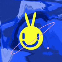CYAN_SPACE peace alien smiley GIF