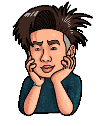 Hair Thinking Sticker by ONIUSA