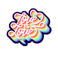 Roggerzila love heart rainbow amor Sticker