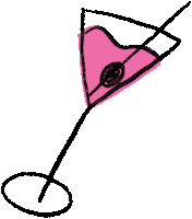 Pink Drinks Sticker