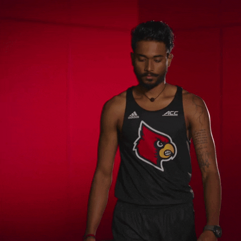 Track And Field Go Cards GIF by Louisville Cardinals