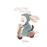 Bunny Gaspol Sticker by Ditsy Creative