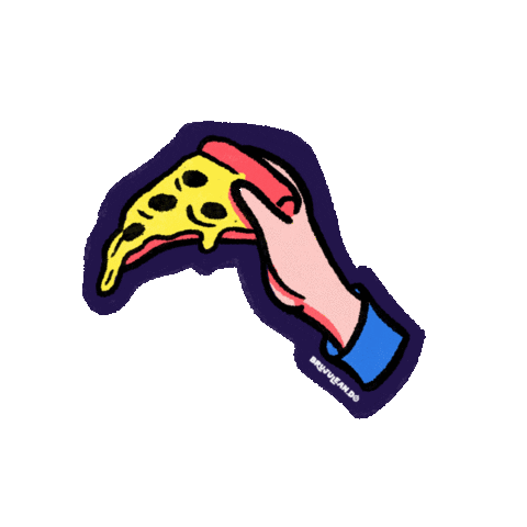 brujuleando giphyupload food pizza hand Sticker