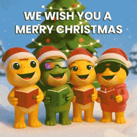 Merry Christmas Singing GIF by Turbo Toad