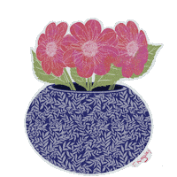 thealphabetj flower art thealphabetj the alphabet journal trace kingsley art Sticker