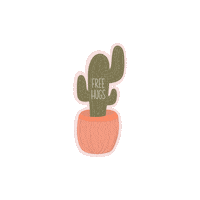 ManOhMann cactus cacti freehugs Sticker