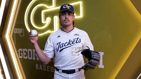 Georgia Tech Baseball GIF by Georgia Tech Yellow Jackets