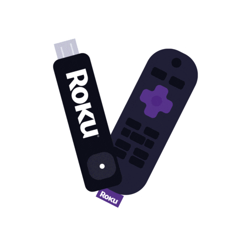 rokumx giphyupload the roku channel series stream Sticker