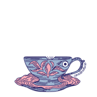 Cup Tea Sticker by Contexture