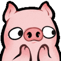 Pig Eye Roll GIF