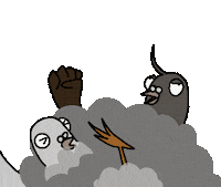 rodsmirage fight pigeon dove 鳥 Sticker