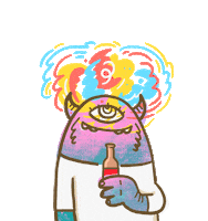 Drunk Illustration Sticker by Geo Law