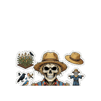 Skull Agradecer Sticker