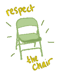 Pittsburgh Folding Chair Sticker by Group Against Smog and Pollution