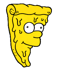 Bart Simpson Food Sticker by Russell Taysom