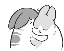 Bunny Hug Sticker by YUKIJI