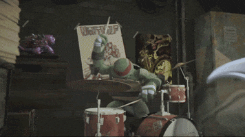 teenage mutant ninja turtles drums GIF by Nickelodeon