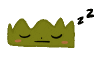 Sleepy Grass Sticker