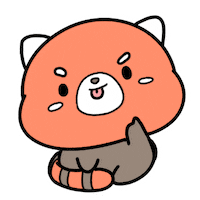 Red Panda Tongue Sticker by Aminal Stickers