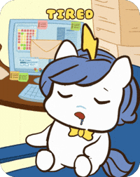 Tired Worn Out GIF by Brave Unicorn