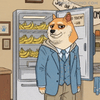 Shiba Inu Bananas GIF by Doge Pound