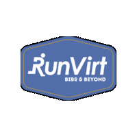 RunVirt running run bibs race event Sticker