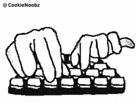 CookieNoobz9501 computer hands tap typing GIF