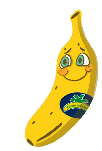 PlatanoDeCanarias giphyupload healthy fruit banana Sticker