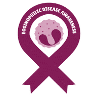 Magenta Eosinophil Sticker by APFED