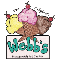 webbsicecream ice cream hubbard webbs hubbard ohio Sticker