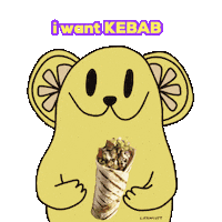 Fast Food Eating Sticker