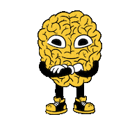 Brain Braniac Sticker by Sam Grinberg