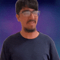 Head turned while grinning funnily