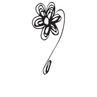 Black And White Flower Sticker