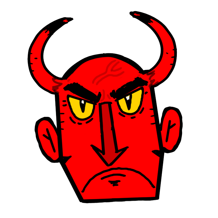Angry Devil Sticker