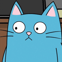 Awkward Blue Cat GIF
