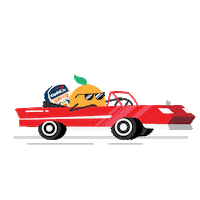bouncing orange bowl Sticker by Capital One