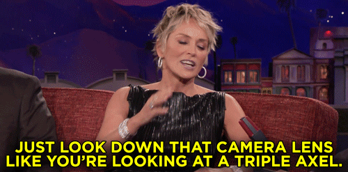 sharon stone GIF by Team Coco