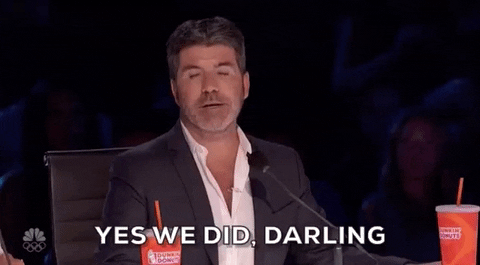 Simon Cowell Yes We Did Darling GIF by America's Got Talent