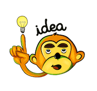 archythedoodler monkey idea innovation innovate Sticker