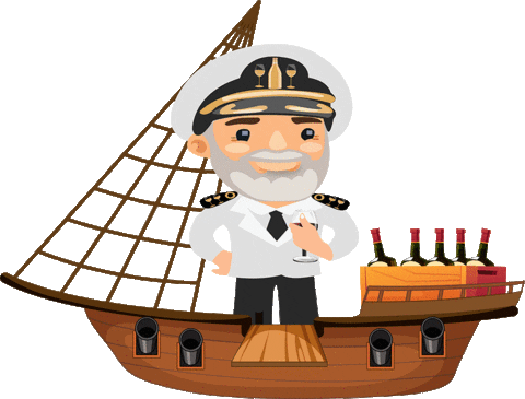 captvino giphyupload wine boat sailing Sticker