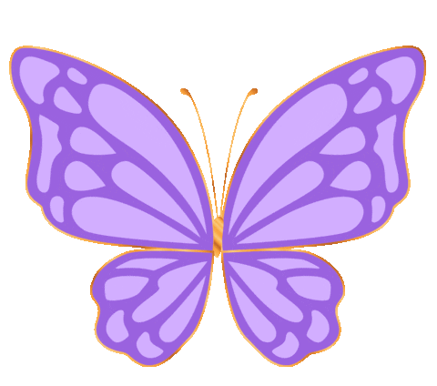 Purple Butterfly Fly Sticker by Bel Diniz