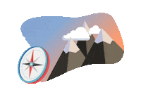 bernadeberna mountains brujula montanas Sticker
