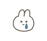 Bunny Crying Sticker